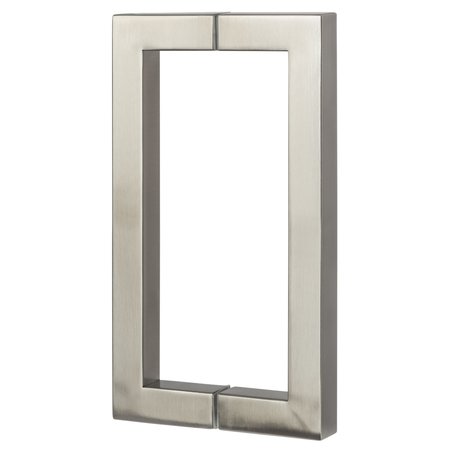 SURE-LOC HARDWARE Sure-Loc Hardware Shower Door Handle, 8, Square, 2-sided, Satin Stainless SHR-SQ1 32D